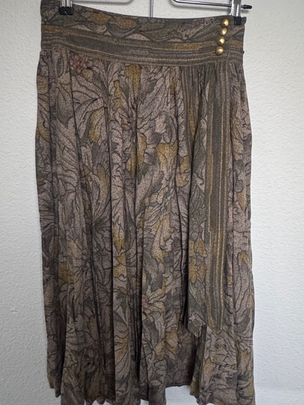 Vintage Floral Print Summer Skirt